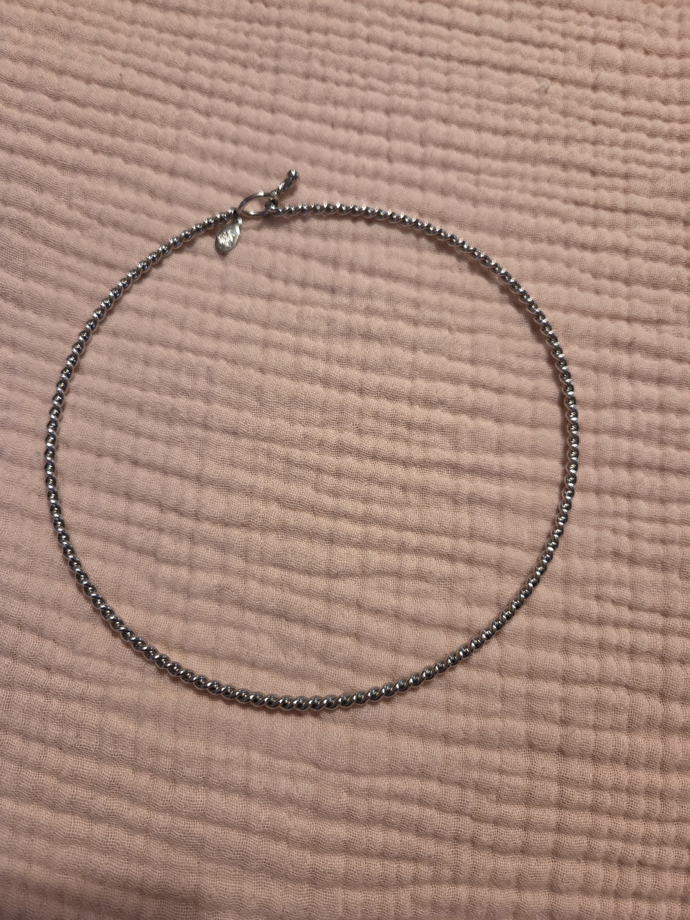 Kirks Folly Silvertone Twisted Rope Choker Necklace